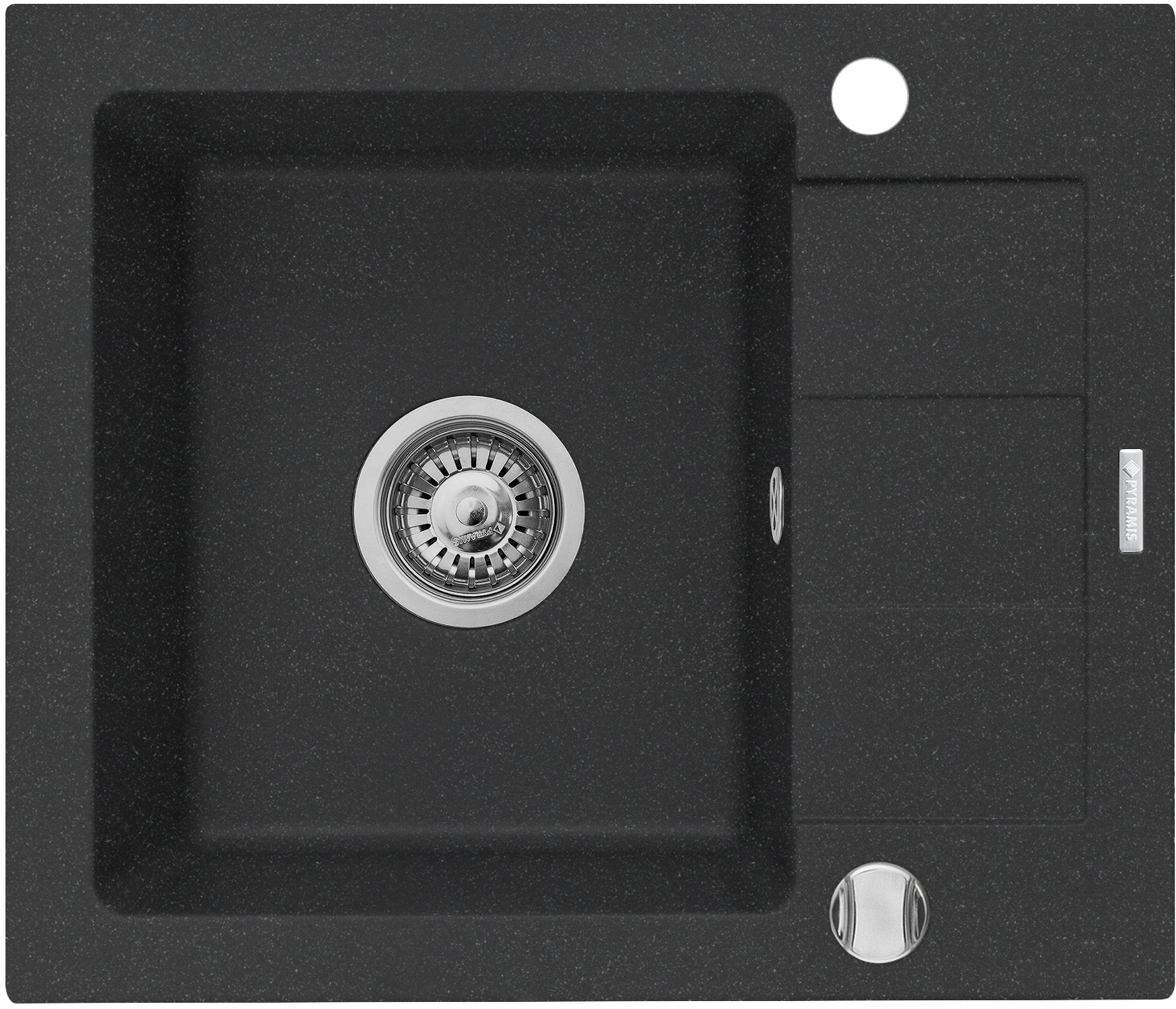 Pyramis Sparta Mini zlewozmywak granitowy 56x46 cm czarny 070179412