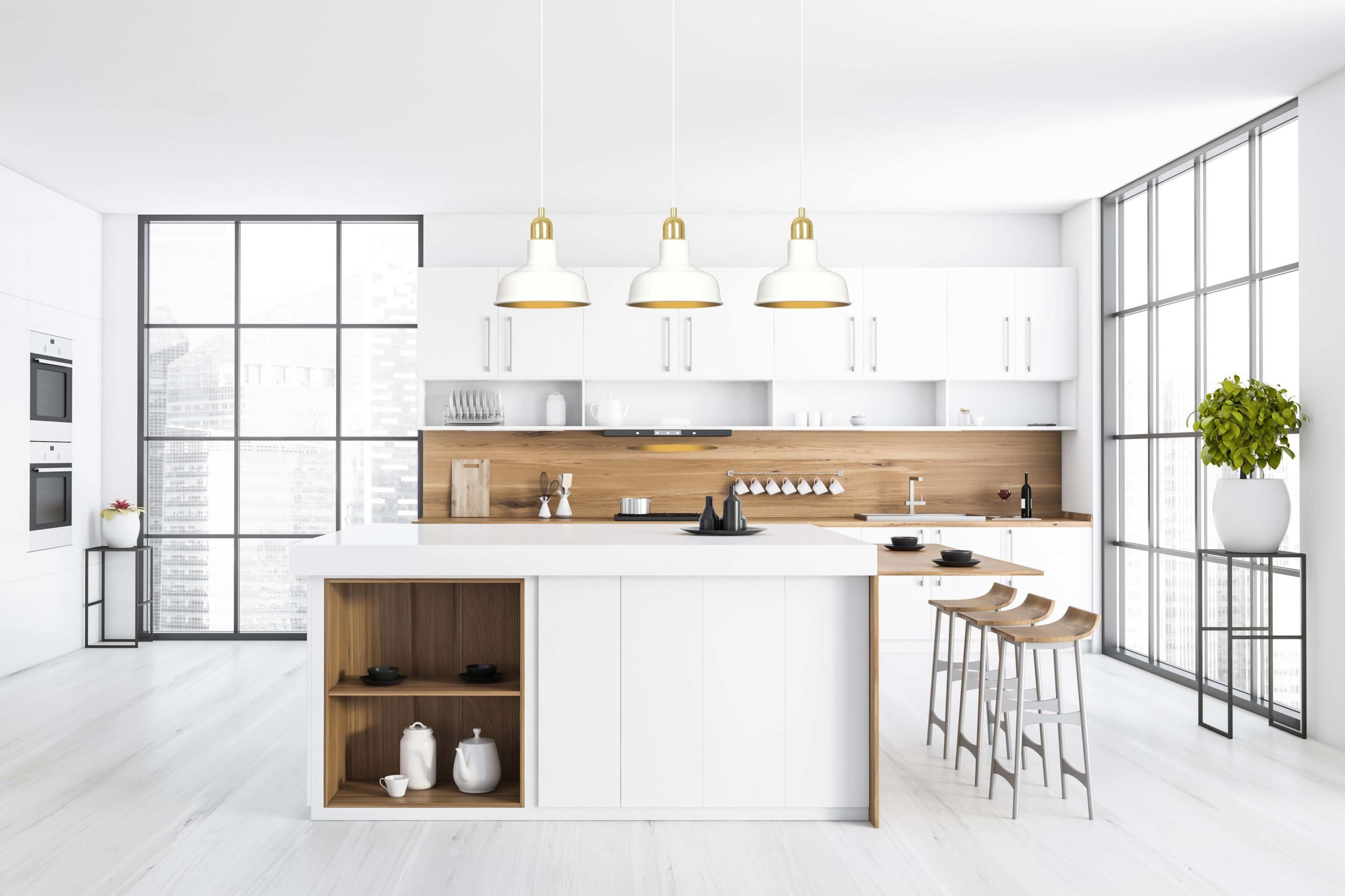 Emibig Ibor lampa wisząca 3x15 W biała-złota 1043/3