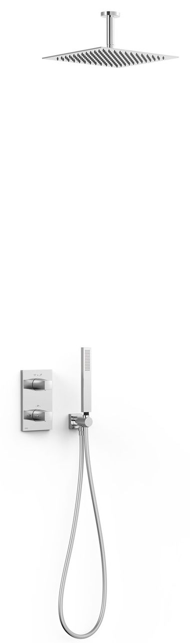 Tres Therm-Box zestaw prysznicowy podtynkowy termostatyczny z deszczownicą chrom 21125003