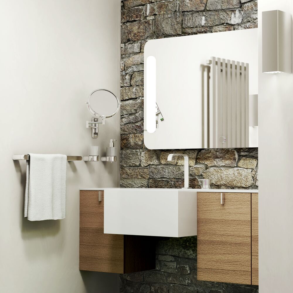 Geesa Mirror lusterko kosmetyczne 20x20 cm okrągłe chrom 911076