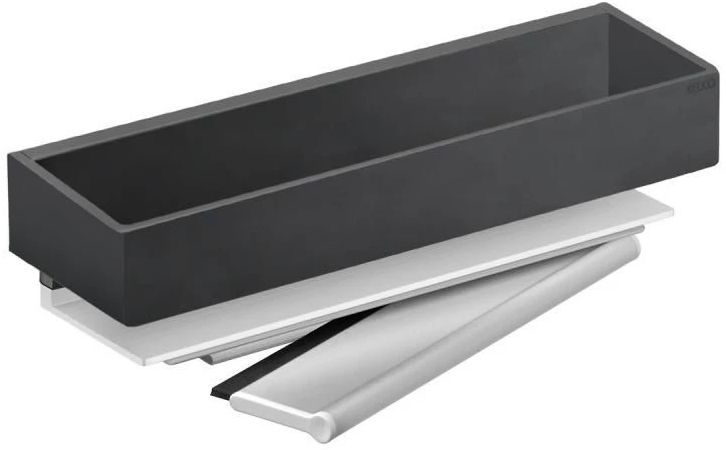 Keuco Edition 11 koszyk łazienkowy ze ściągaczką chrom-czarny szczotkowany 11159130000