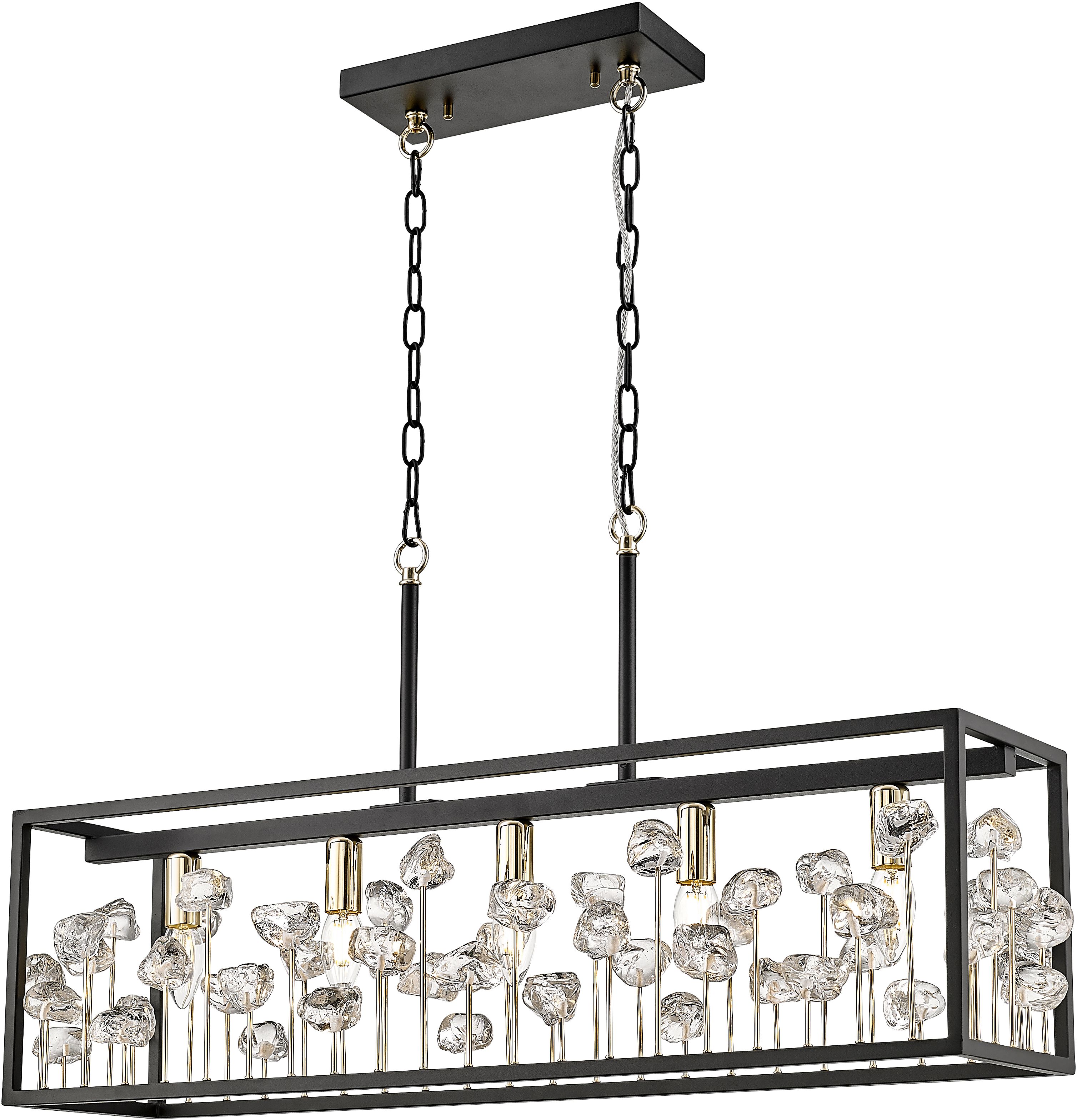 Zuma Line Caroline lampa wisząca 5x40W czarny mat/złoty P0541-05B-SDAC