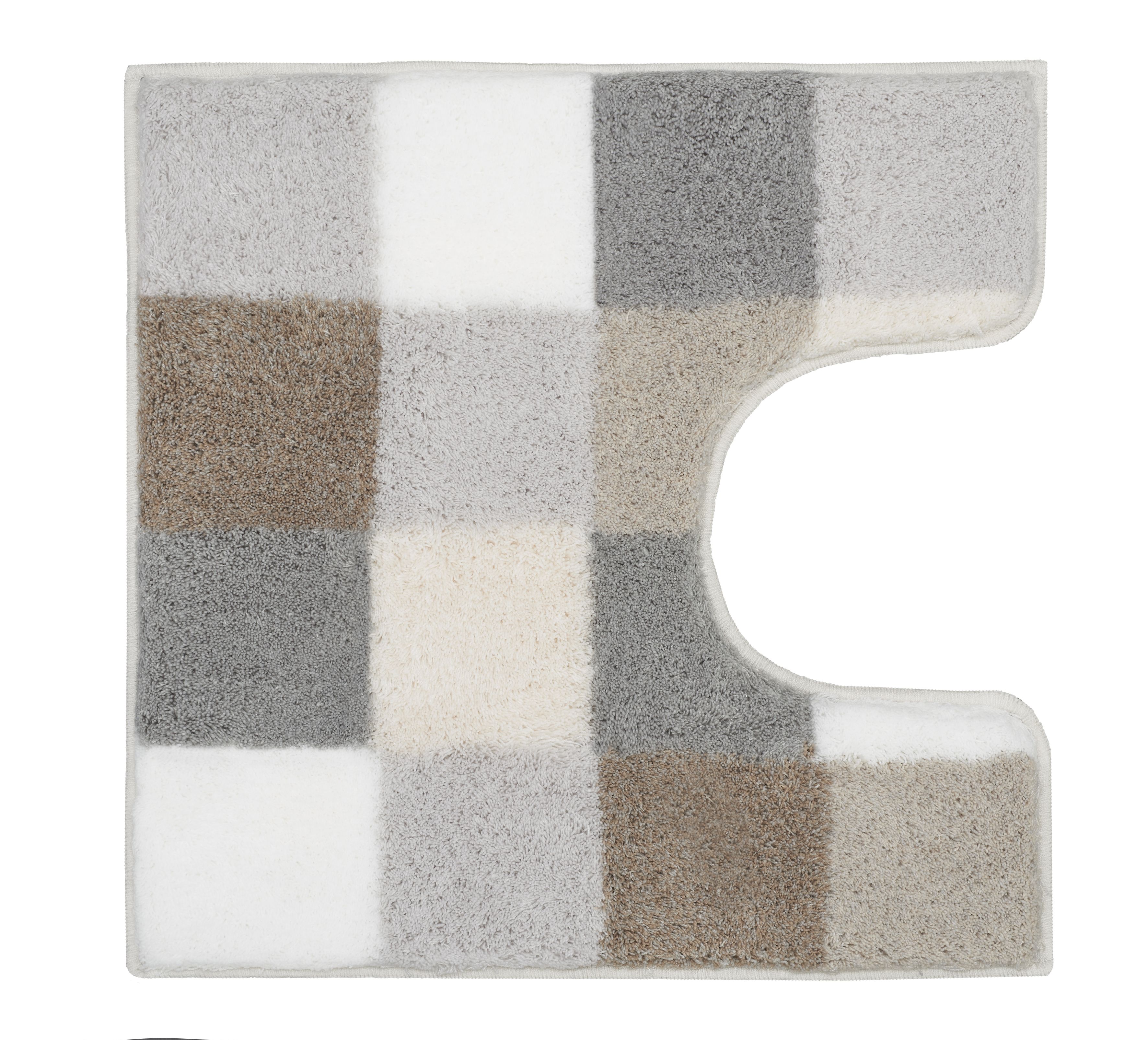 Kleine Wolke Caro dywanik łazienkowy 55x55 cm poliakryl szary/beżowy 5426287129