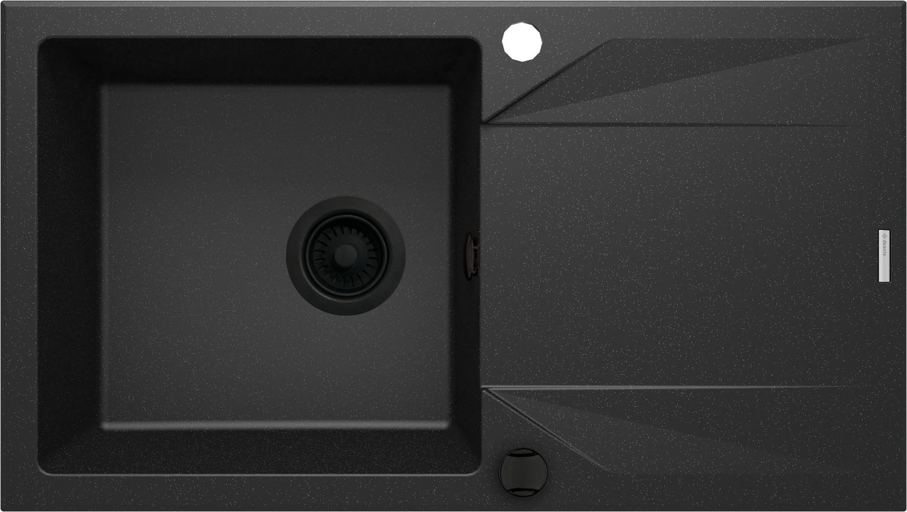 Deante Evora zlewozmywak granitowy 78x44 cm grafitowy mat ZQJ_G113