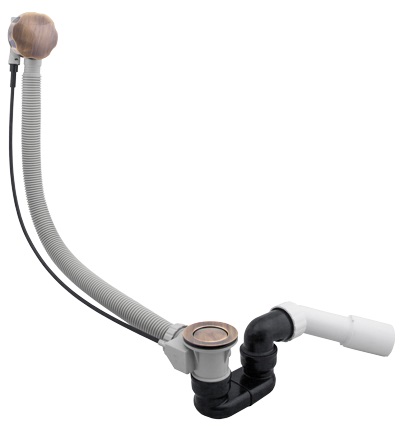 Omnires CGS syfon wannowy przelewowo-odpływowy brąz TK104-1.25+64-SBR - Wysyłka w 24h