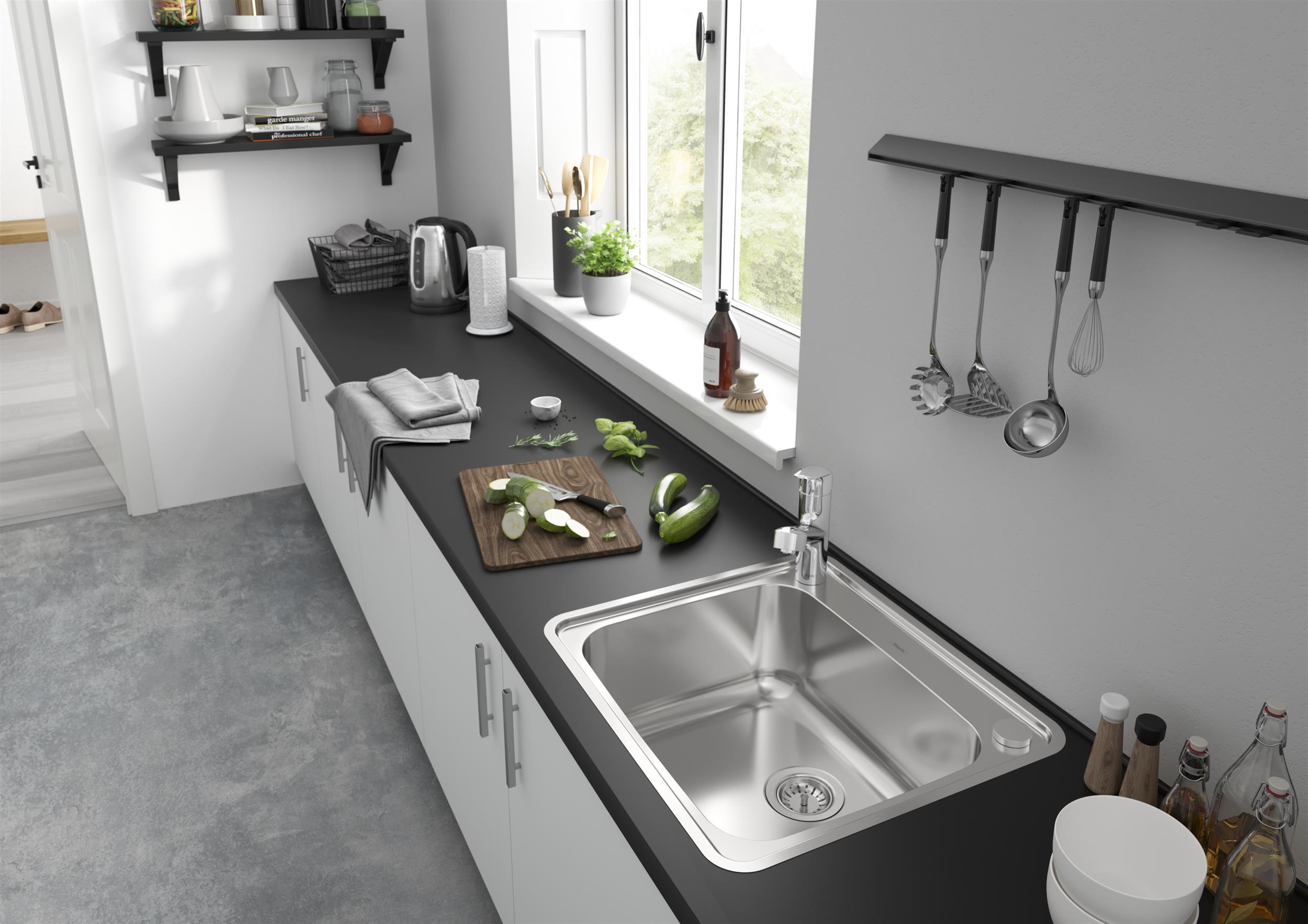 Hansgrohe S41 zlewozmywak stalowy 58x52 cm 43336800