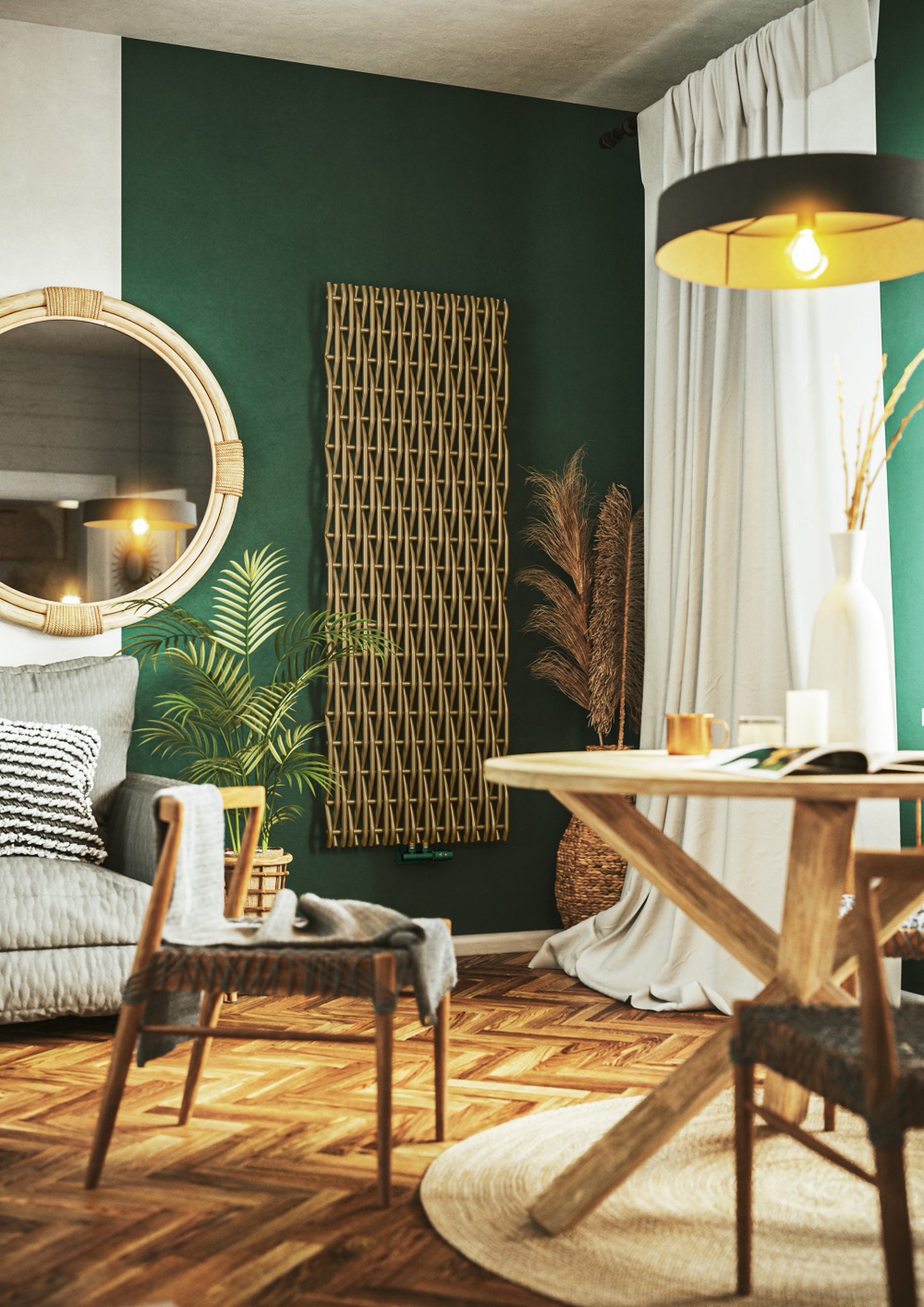 Terma Willow grzejnik łazienkowy 130x51,8 cm biały WGWIV130051K916ZX