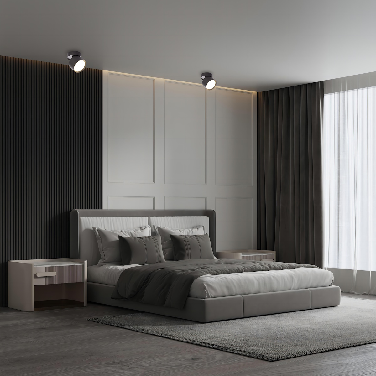 Light Prestige Kendal lampa podsufitowa 1x7 W czarna LP63311SMBKmovable