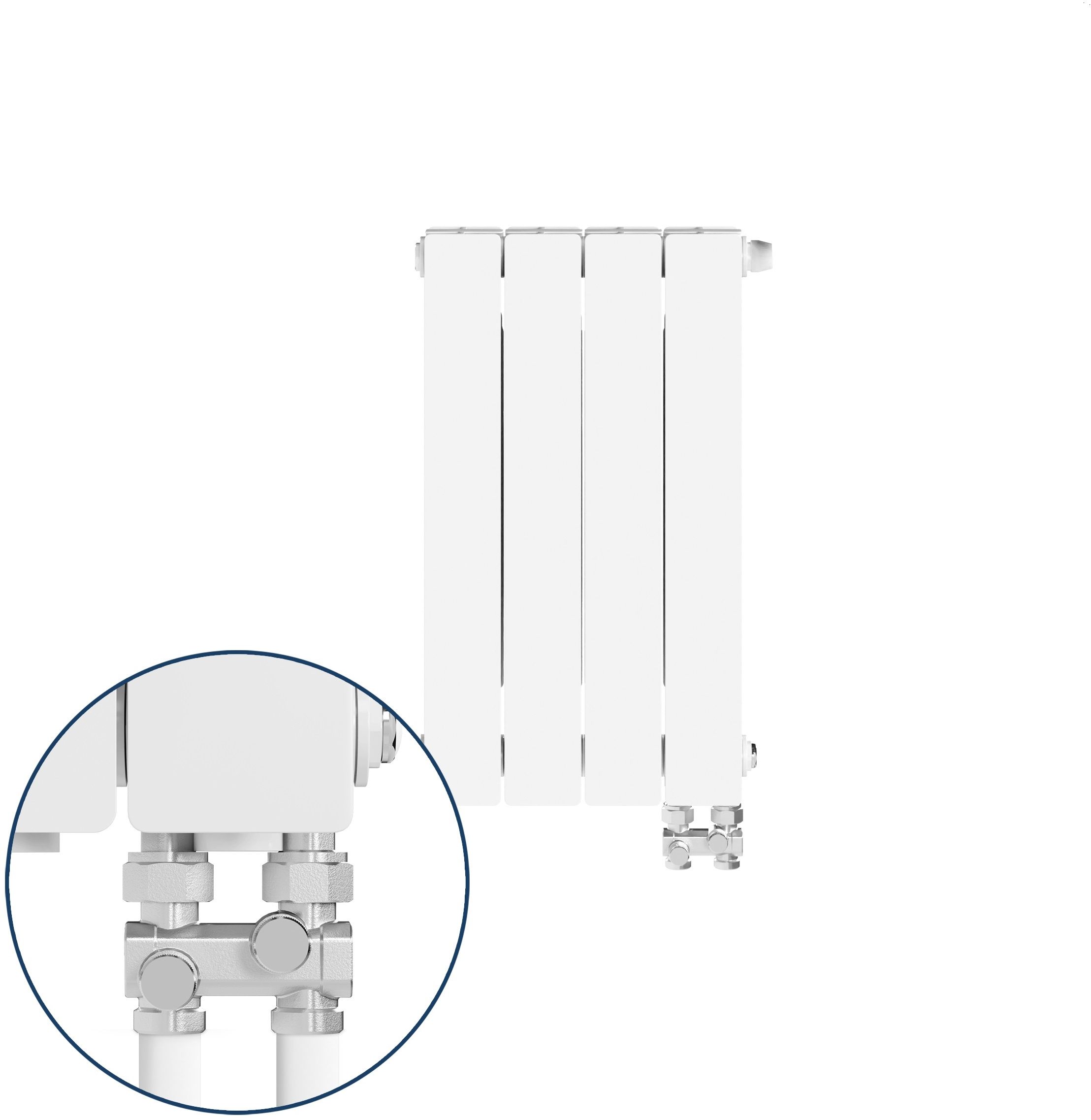 KFA Armatura ADR500 grzejnik pokojowy 57,2x32,2 cm podłączenie dolne biały 763-042-44