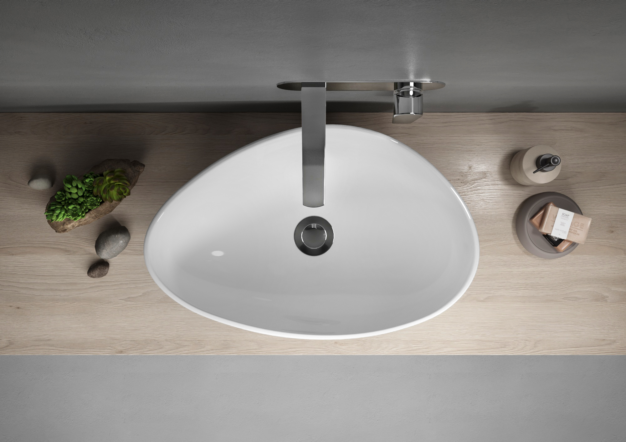 Cersanit Moduo umywalka 56,5x36,5 cm nablatowa asymetryczna biała K116-052 - Wysyłka w 24h