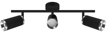 Strühm Frida lampa podsufitowa 3x35 W czarna-chrom 04203