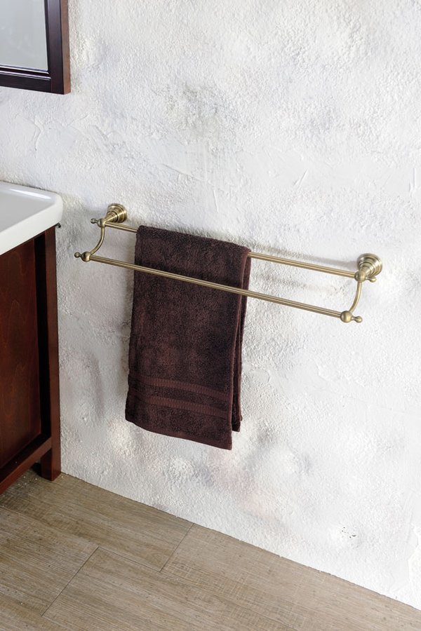 Sapho Diamond wieszak na ręcznik 60,5 cm drążek podwójny brązowy 1318-11