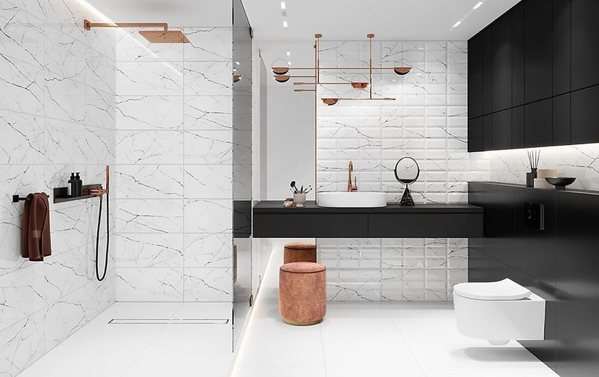 Cersanit Arce white glossy płytka ścienna 29,7x60 cm biały połysk