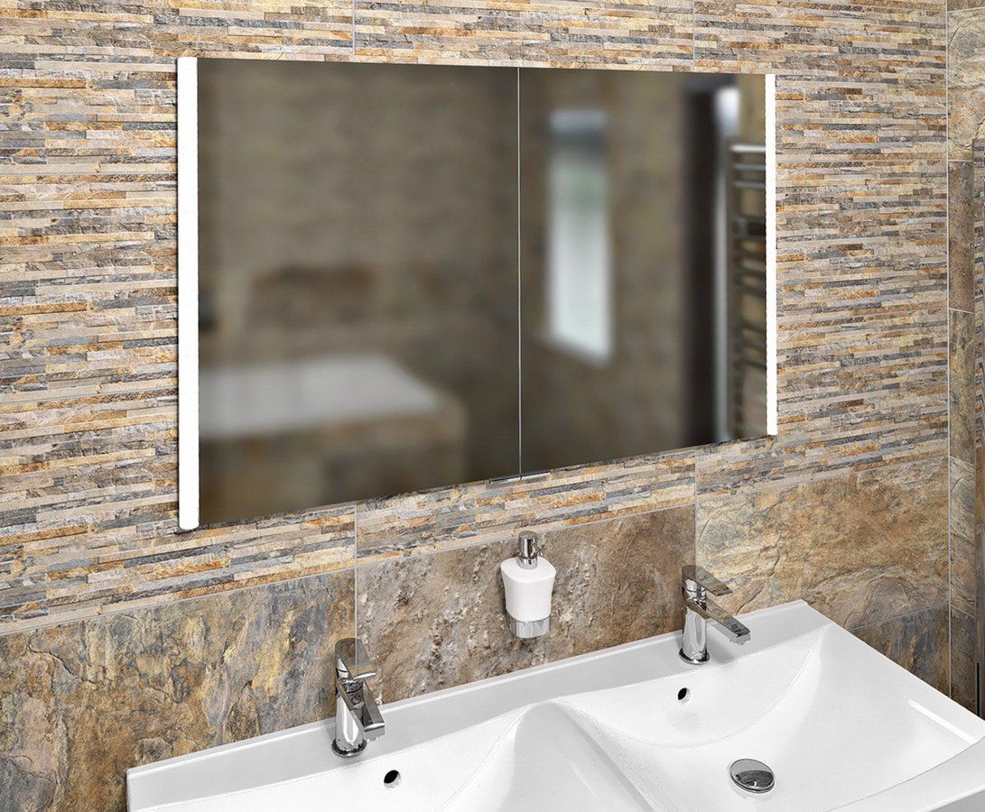 Sapho Integra szafka 105 cm lustrzana z oświetleniem LED szary IN105