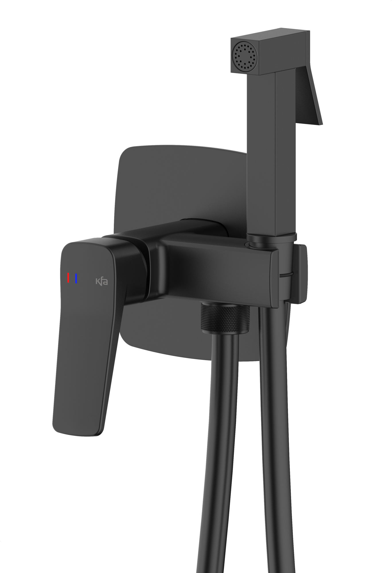 KFA Armatura Malaga bateria bidetowa podtynkowa czarna 4529-512-81