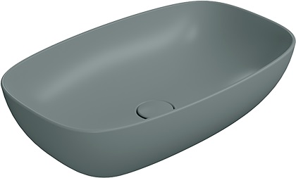 GSI Nubes umywalka 60x38 cm owalna nablatowa Agave Opaco 978304