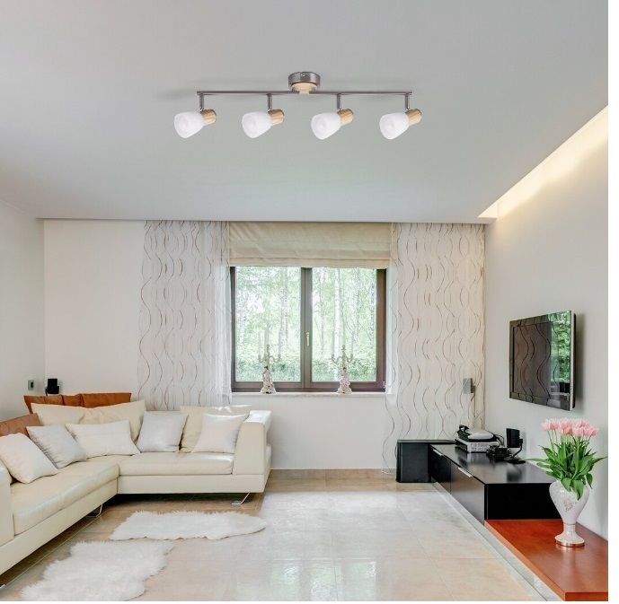 Rabalux Gavin lampa podsufitowa 4x40 W biała-chrom-satyna 6489