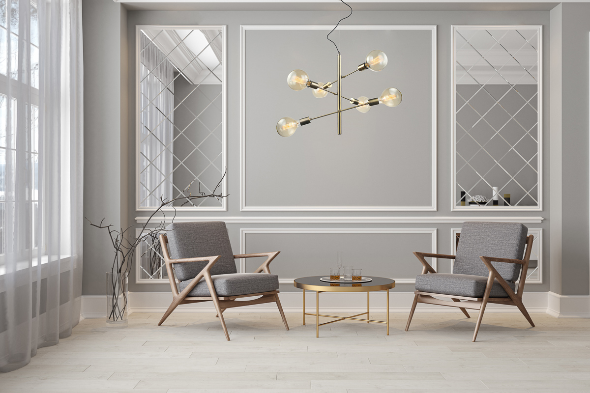 Italux Madalyn lampa wisząca 6x40 W brąz antyczny MDM3582/6 AB