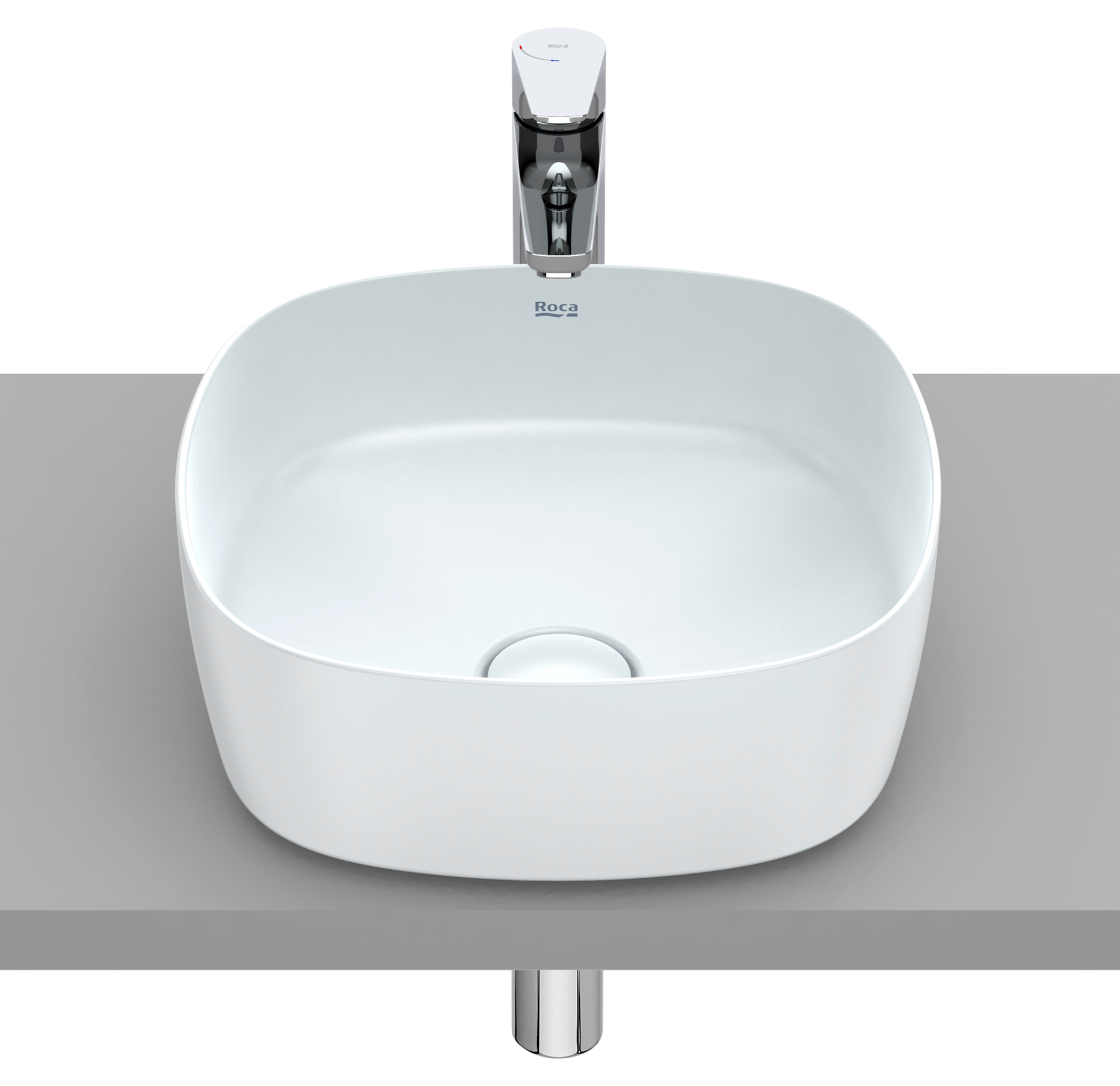 Roca Inspira umywalka 37x37 cm kwadratowa nablatowa A327502630