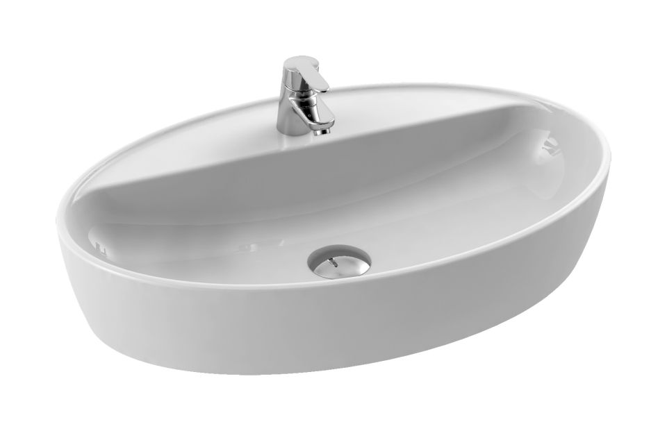 CeraStyle One umywalka 67 cm nablatowa owalna biała 076500-u