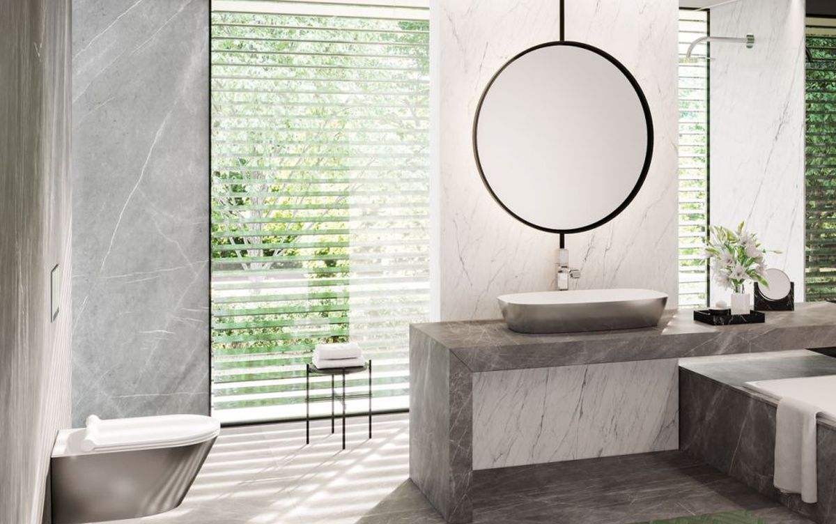 Catalano Green umywalka 80x40 cm owalna nablatowa biała-srebrna 0622800041