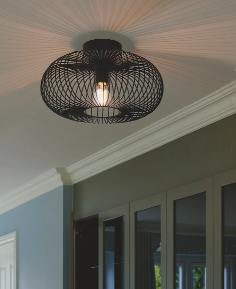 Nordlux Beroni lampa podsufitowa 1x60 W czarna 2412336003