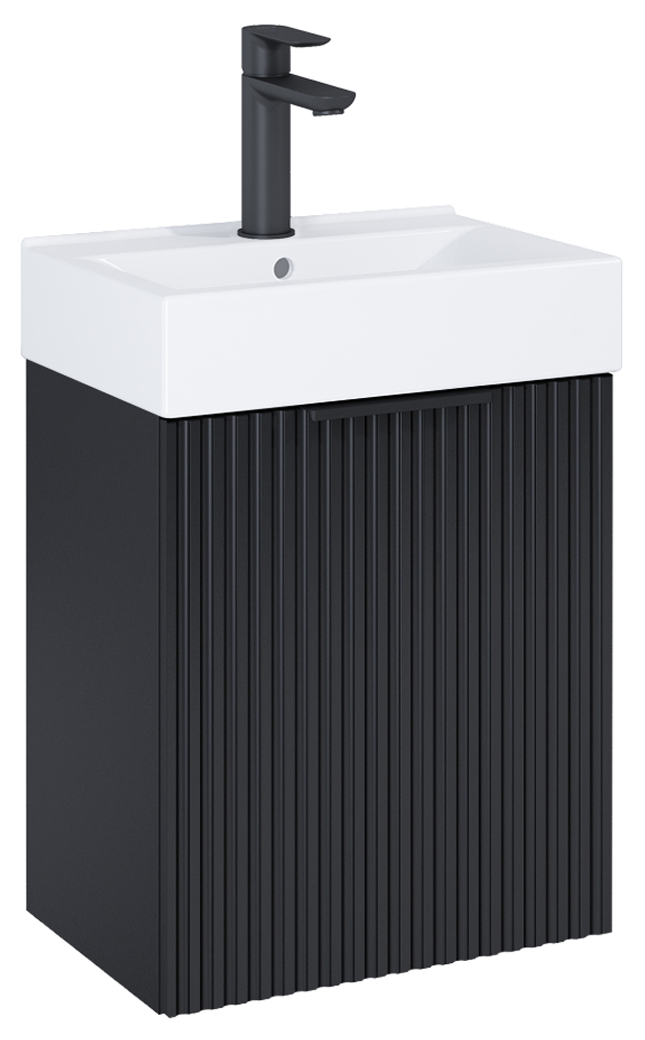 Roca Reef umywalka z szafką 44,6 cm czarny mat A852446532 - Wysyłka w 24h