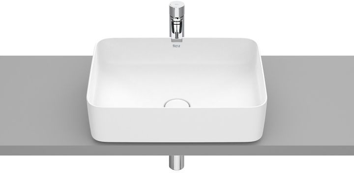 Roca Inspira umywalka 50x37 cm prostokątna nablatowa biała A327530620