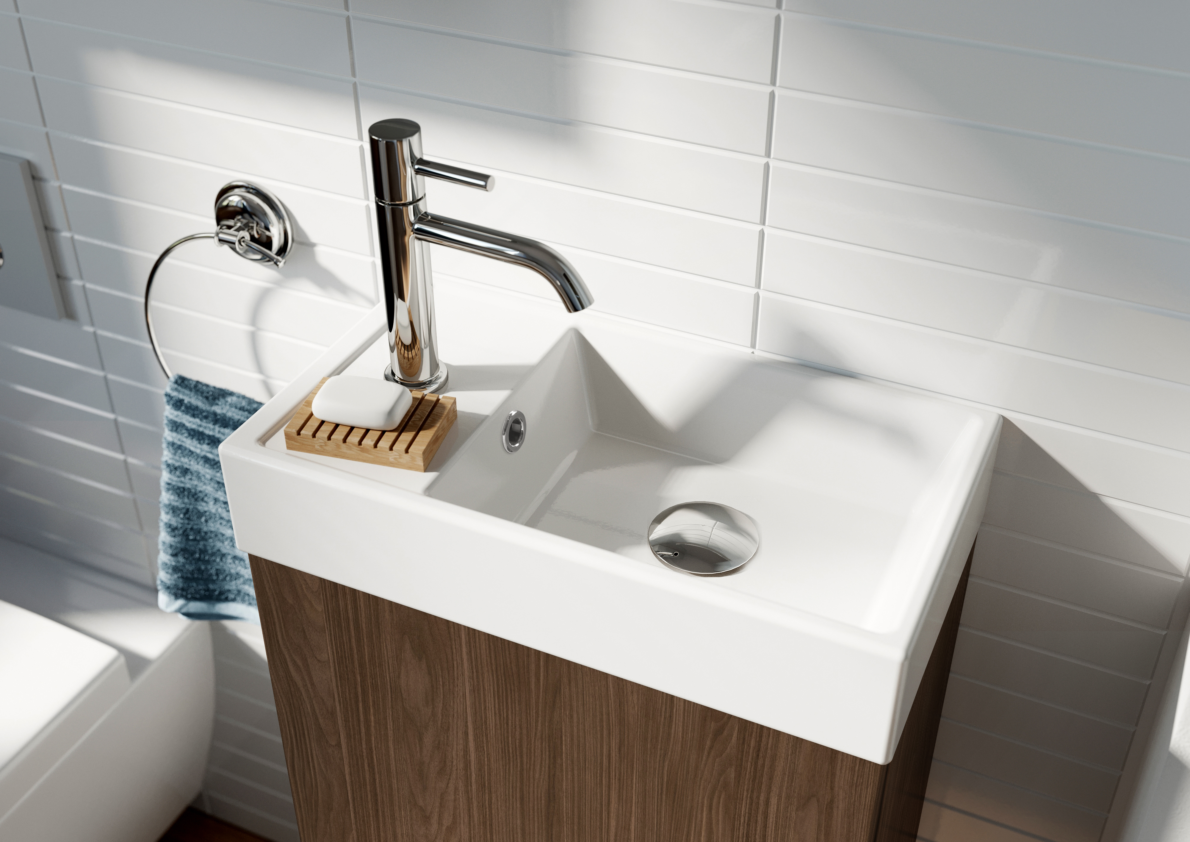 Elita Young Basic umywalka z szafką 40,2 cm orzech lincoln RE168992007060 - Wysyłka w 24h