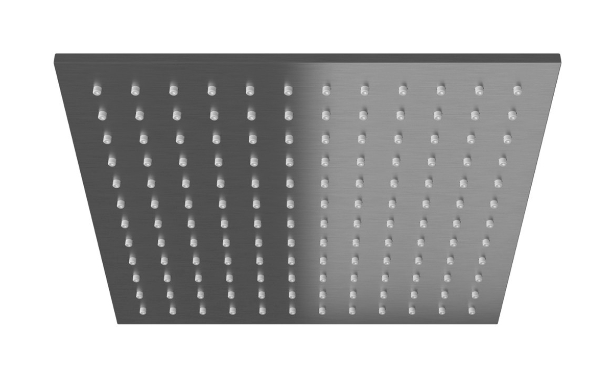 Kohlman Experience Gray deszczownica 25 cm kwadratowa szczotkowany grafit Q25EG