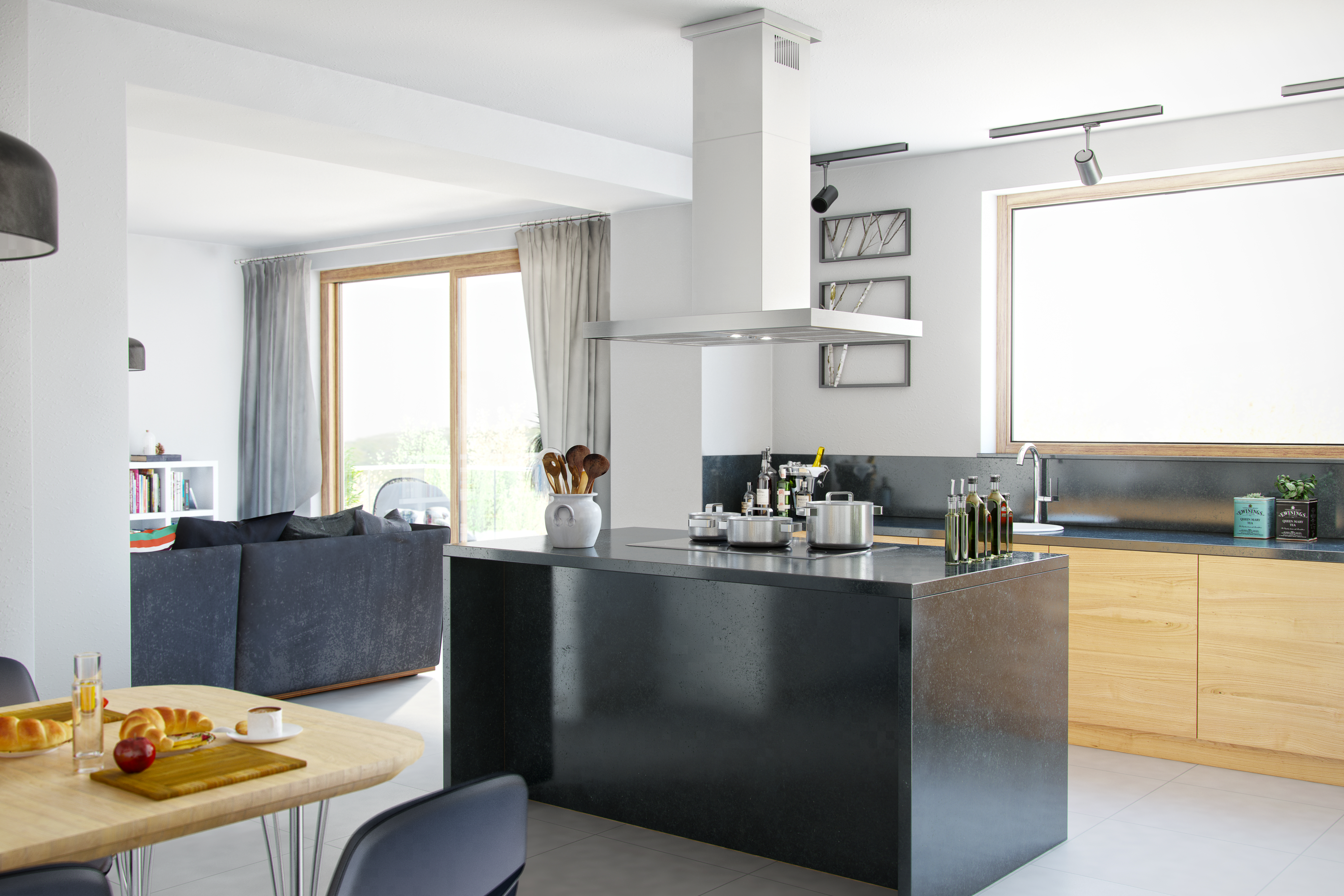 Globalo Design Nomina okap kuchenny 90 cm ścienny stal NOMINA_ISOLA_90_4_SENSOR