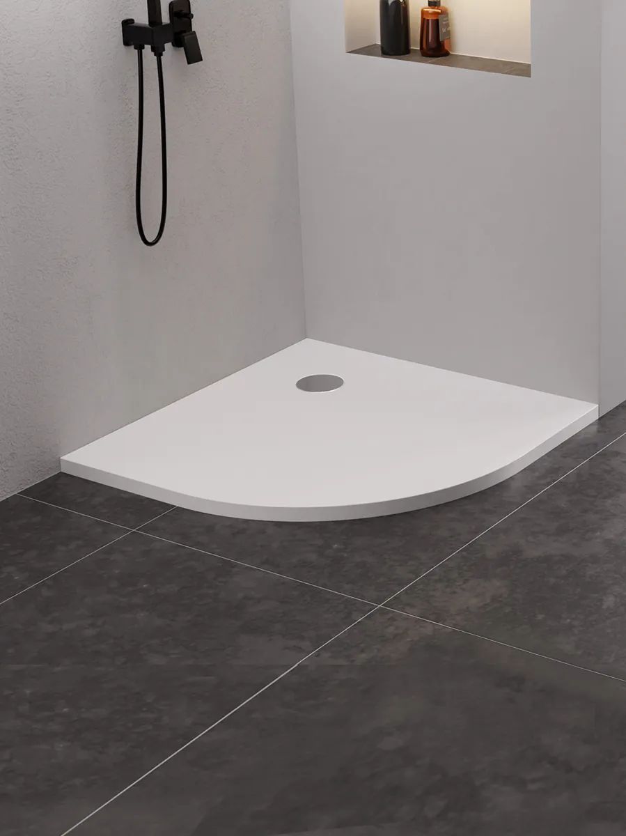 New Trendy Nex brodzik półokrągły 90x90 cm biały B-0450