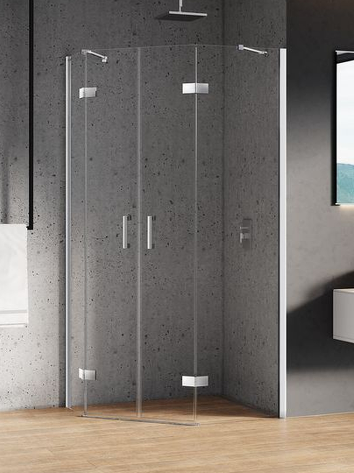 New Trendy New Azura kabina prysznicowa 100x80 cm chrom połysk/szkło przezroczyste K-0663