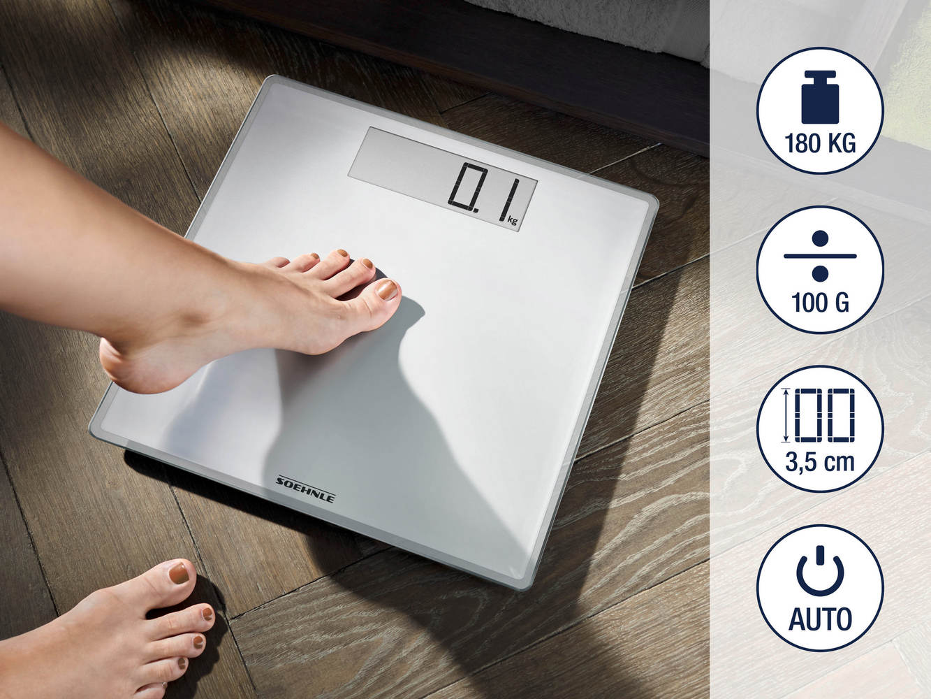 Soehnle Style Sense Comfort 100 waga łazienkowa elektroniczna biała 63853 - Wysyłka w 24h