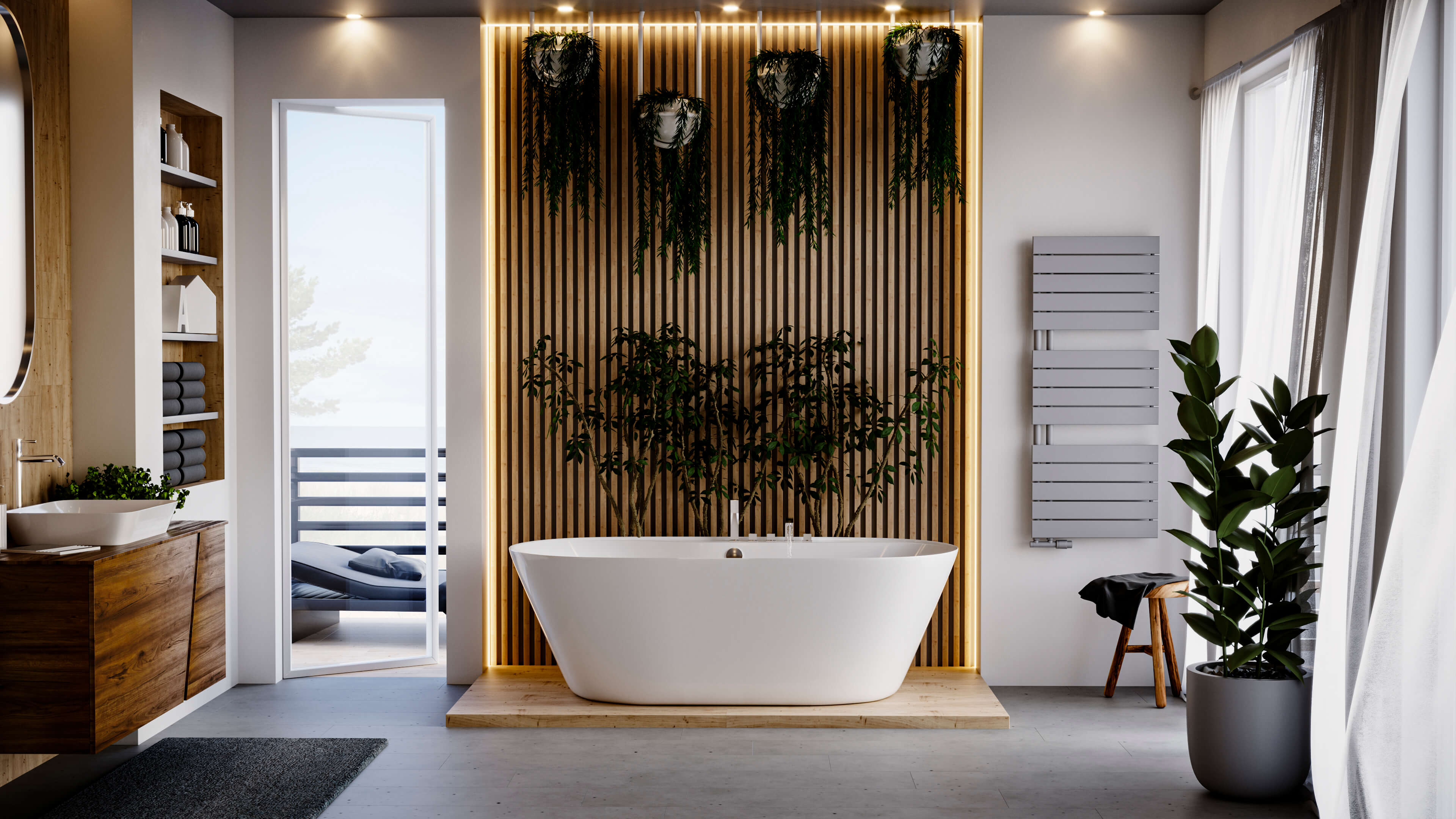 Luxrad Atakama grzejnik łazienkowy 74,5x50 cm czarny mat struktura ATA745500S040