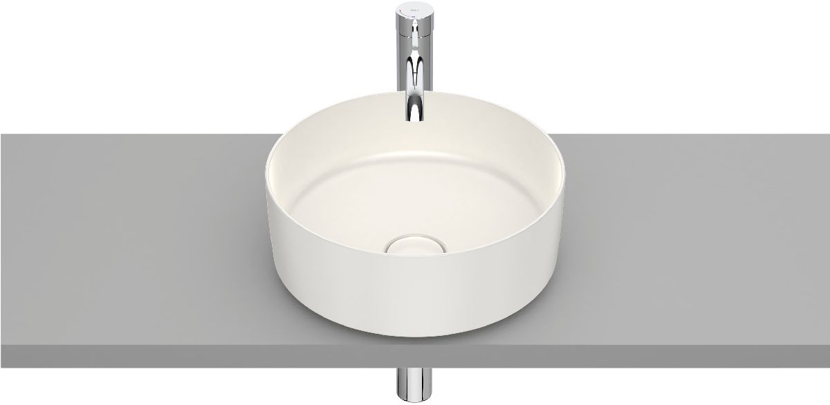 Roca Inspira umywalka 37 cm nablatowa okrągła beżowa A327523650