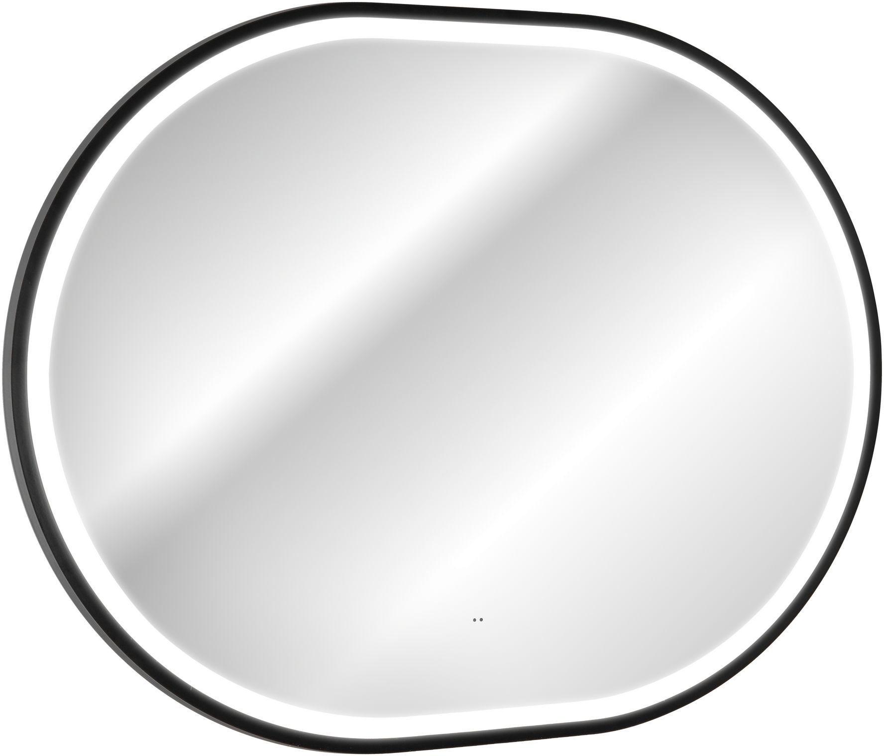Comad Apollo 2 lustro 70x90 cm owalne z oświetleniem czarny LUSTRO APOLLO BLACK 2 900X700