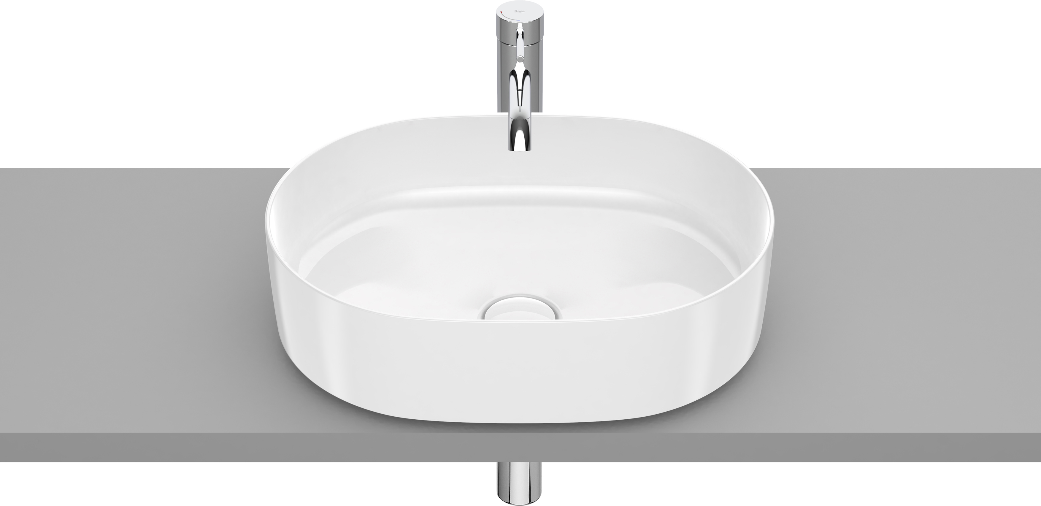 Roca Inspira umywalka 50x37 cm owalna nablatowa biała A327520S00 - Wysyłka w 24h