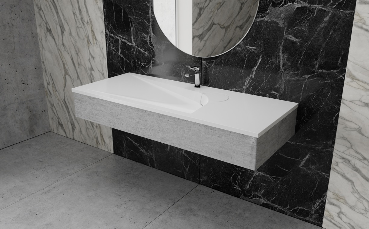 Vayer Boomerang umywalka 90x45 cm wpuszczana biała 090.045.005.3-1.0.1.X.0