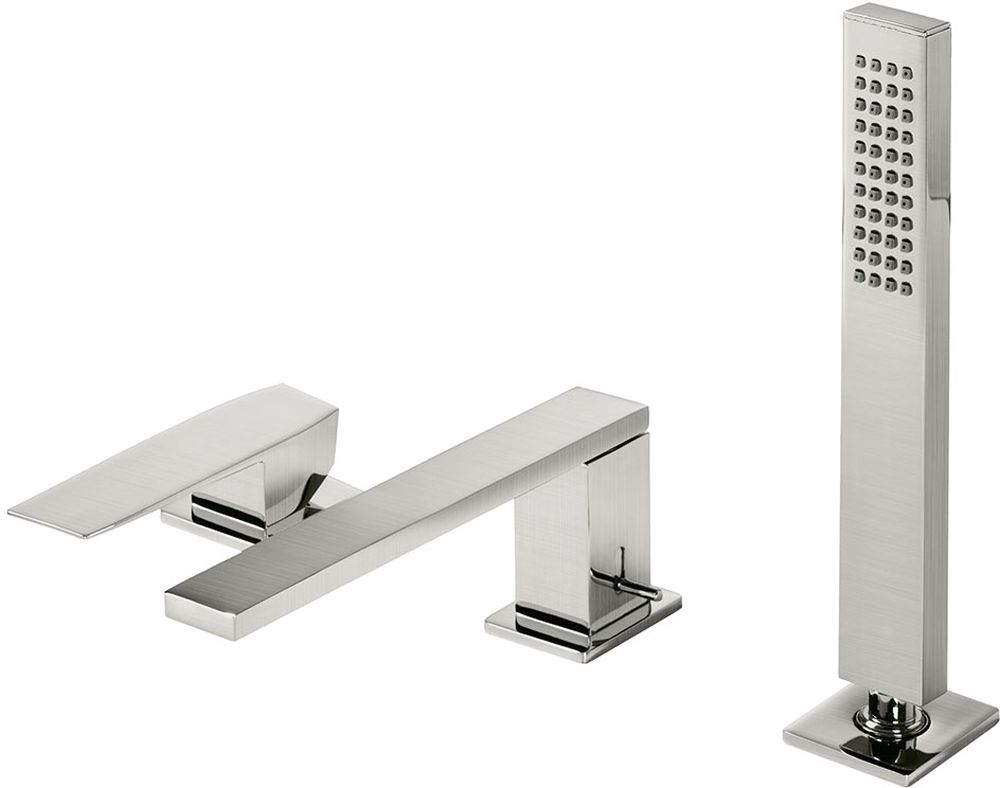 Tres Slim Exclusive bateria wannowo-prysznicowa 3-otworowa stal 202.161.03.AC