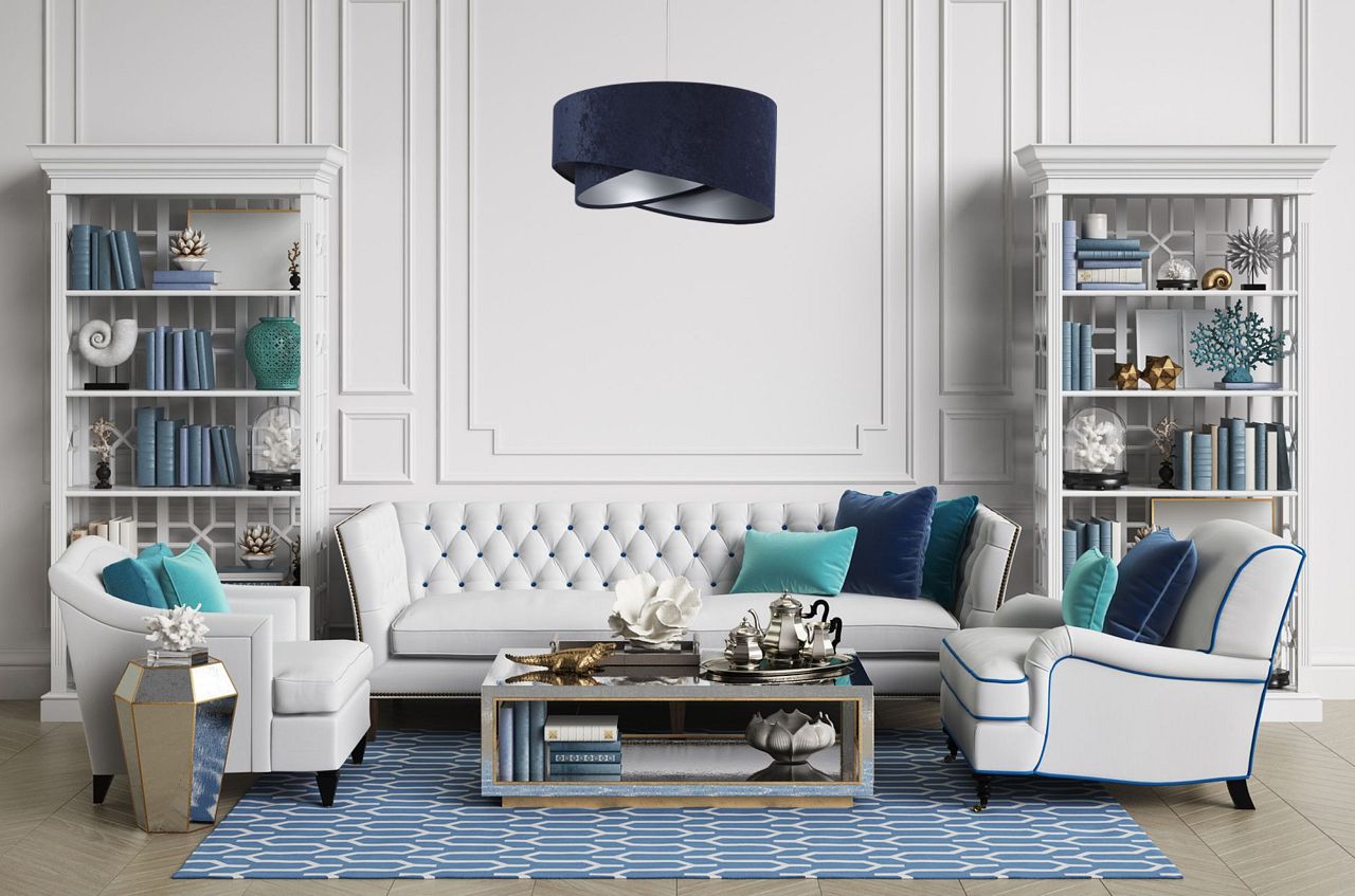 BPS Koncept Galaxy lampa wisząca 1x60 W srebrna-granatowa 060-043