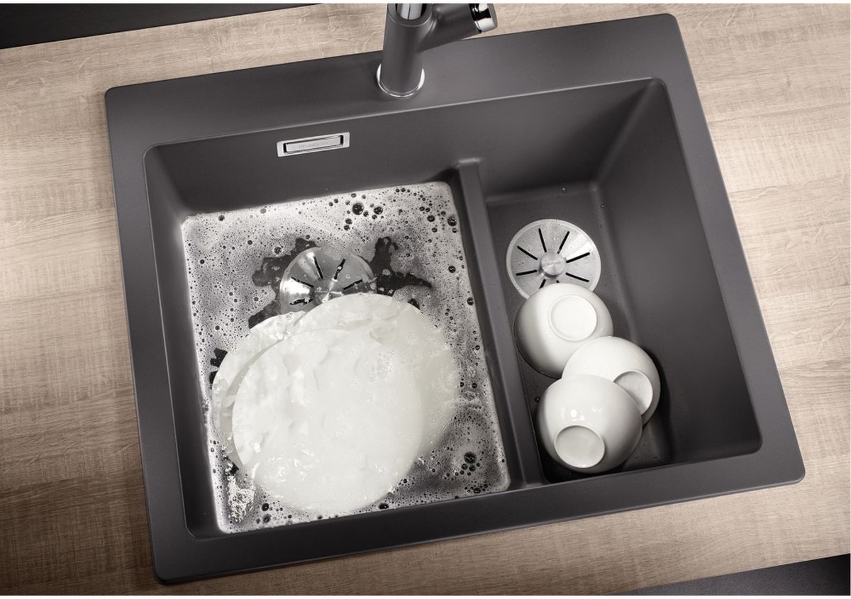 Blanco Pleon 6 Split zlewozmywak 61,5x51 cm z Silgranit PuraDur czarny 525955