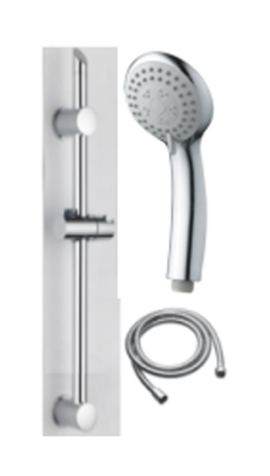 Invena City zestaw prysznicowy z drążkiem ścienny chrom AU-06-001