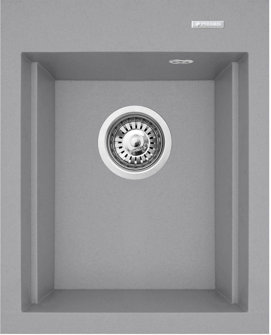 Pyramis Siros zlewozmywak granitowy 48x39 cm szary 070180412