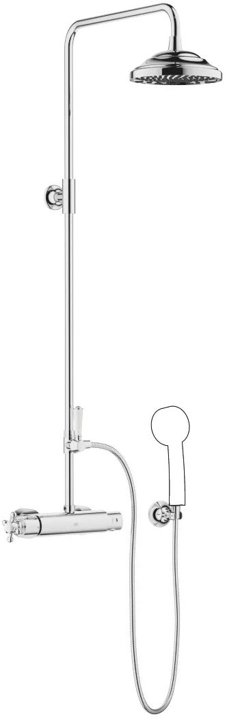 Dornbracht Madison zestaw prysznicowy ścienny termostatyczny z deszczownicą chrom 34459360-00