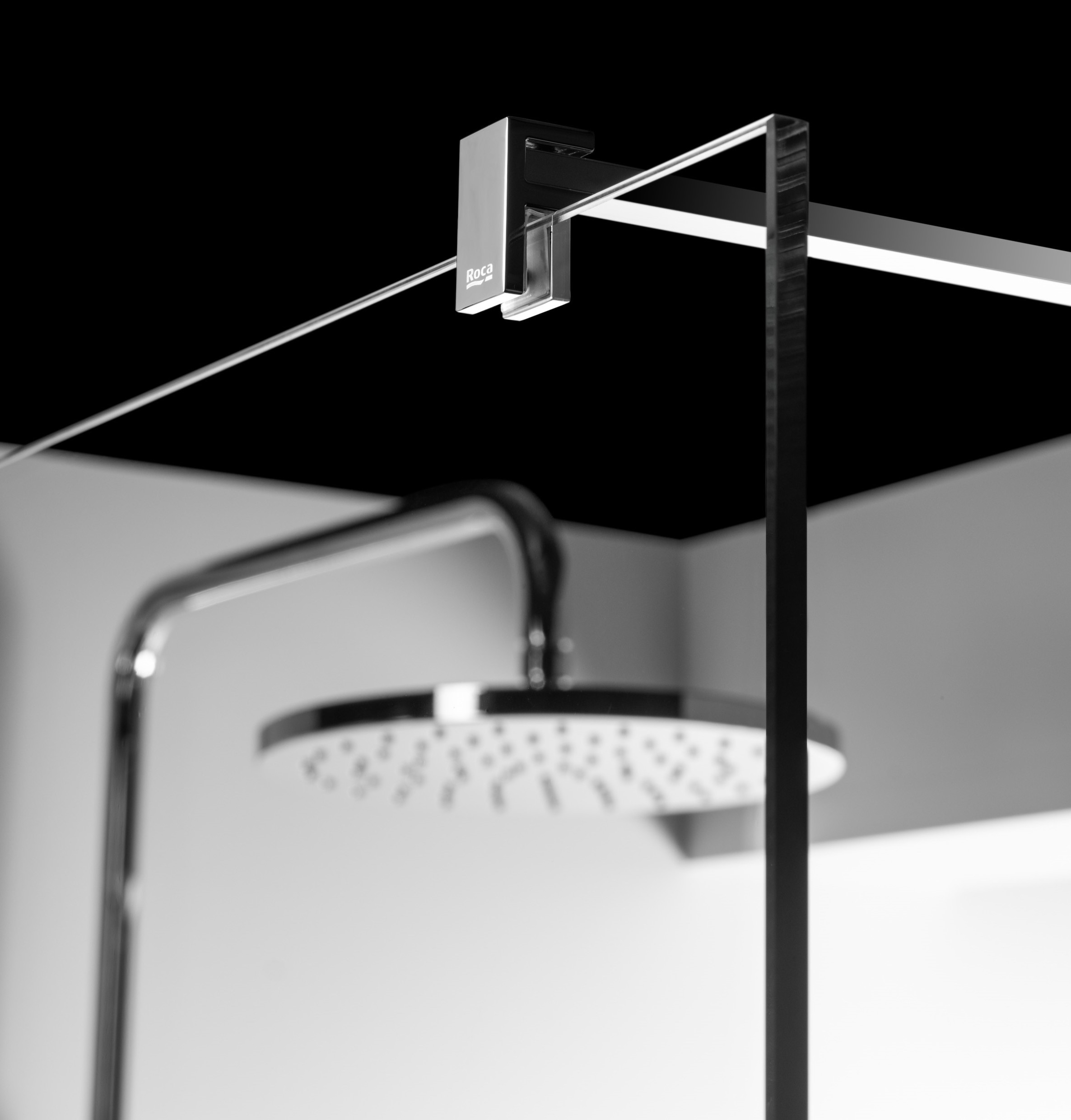 Roca District Walk-In ścianka prysznicowa 130 cm wolnostojąca szkło przezroczyste AMP718130M