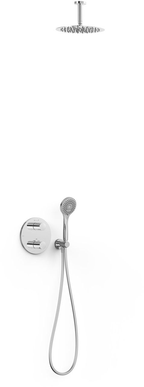 Tres Therm-Box zestaw prysznicowy podtynkowy termostatyczny z deszczownicą chrom 20425003