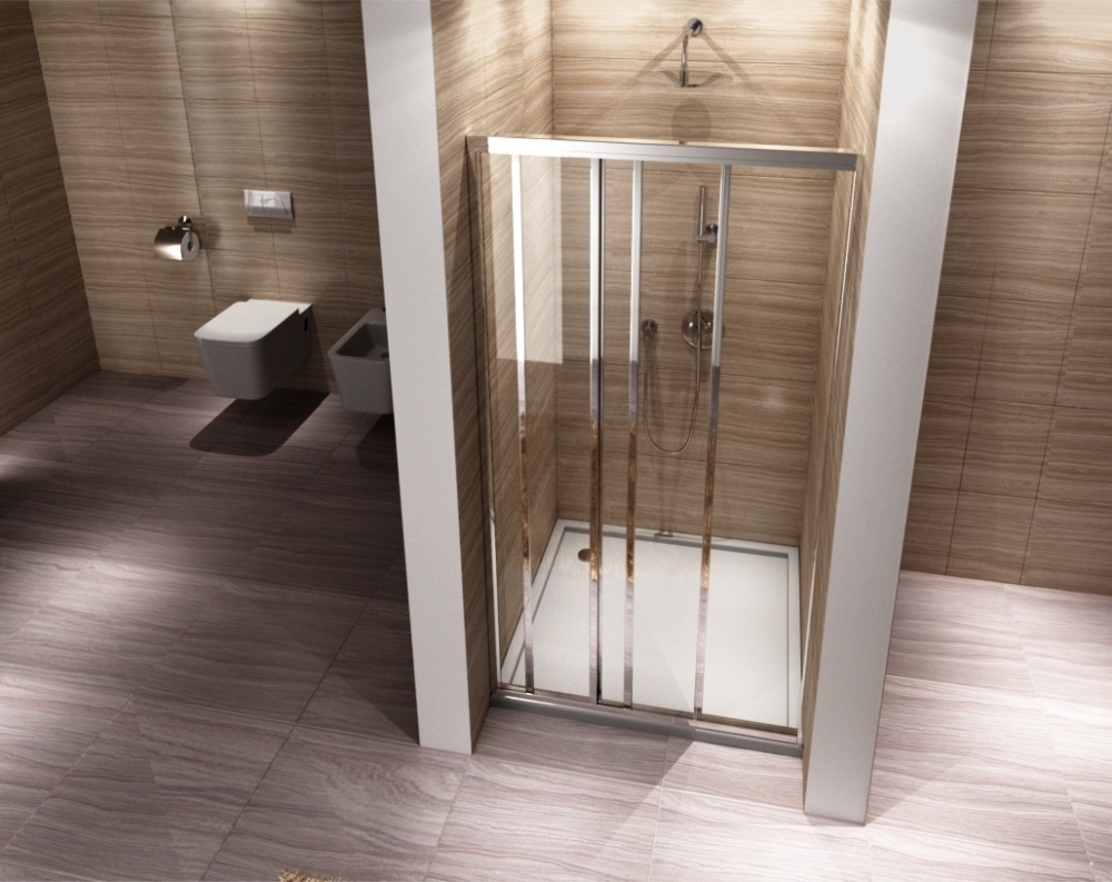 Rea Alex drzwi prysznicowe 80 cm rozsuwane chrom połysk/szkło przezroczyste REA-K0287