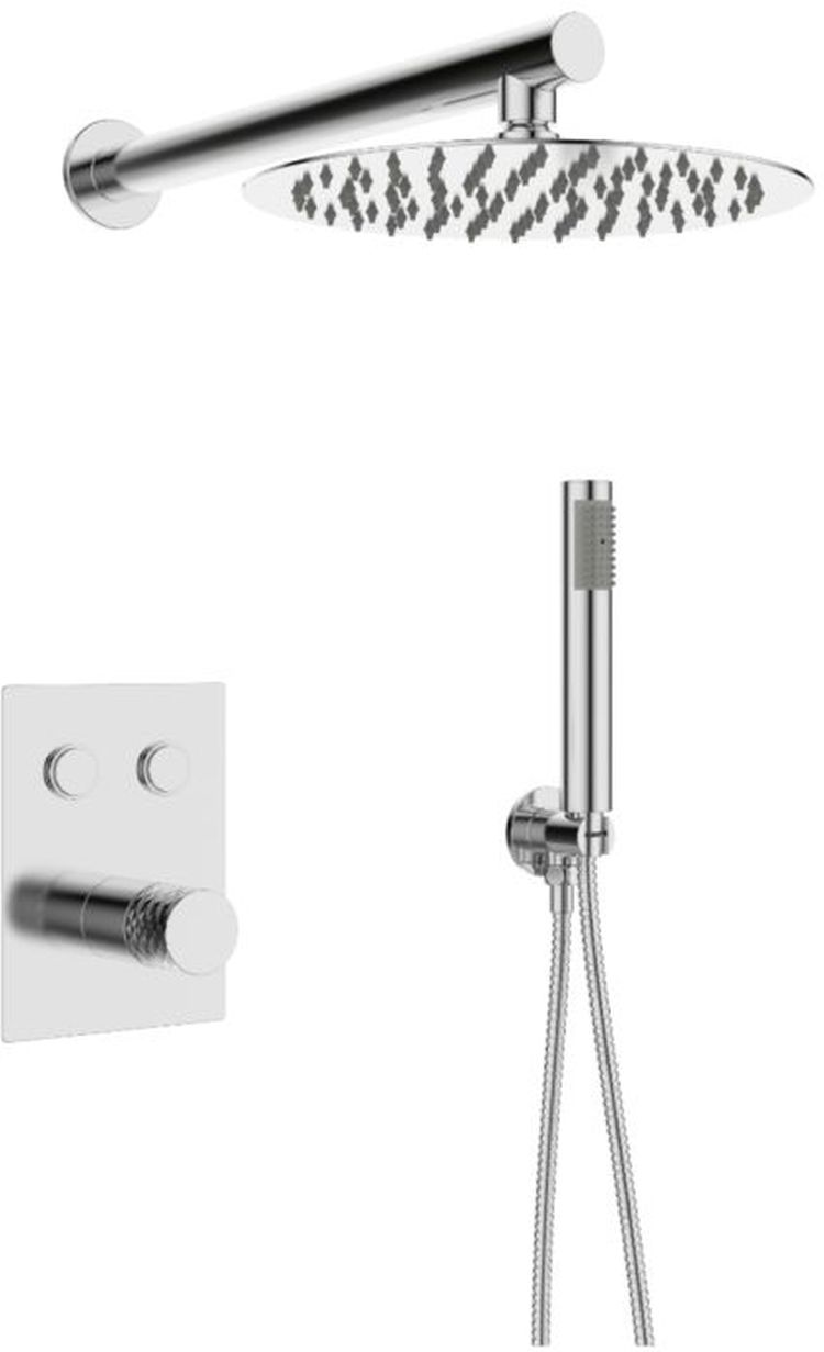 Sea-Horse Ove Chrome zestaw prysznicowy podtynkowy z deszczownicą chrom BJV309