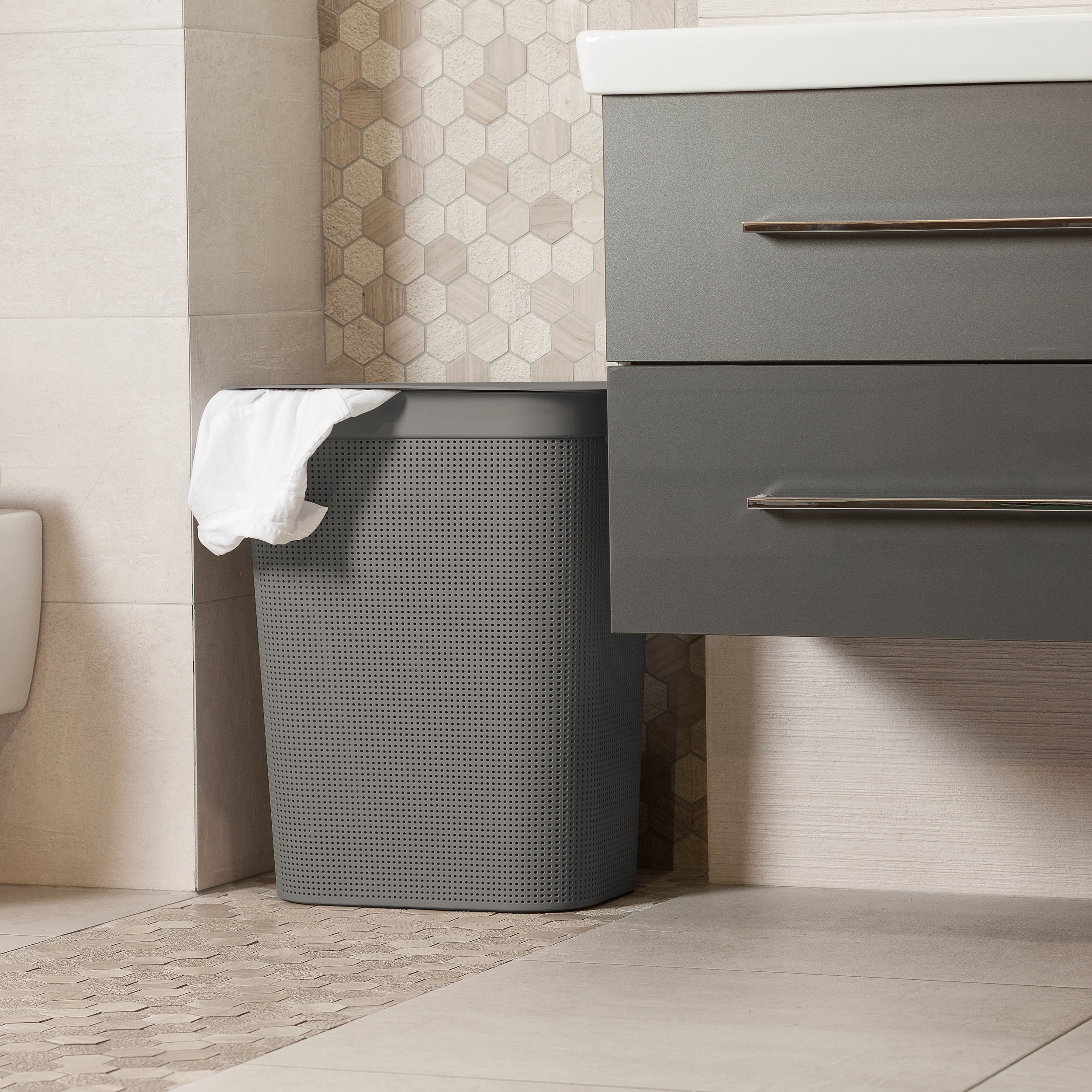 Rotho Brisen kosz na pranie 50 l cappuccino 1023507422 - Wysyłka w 24h